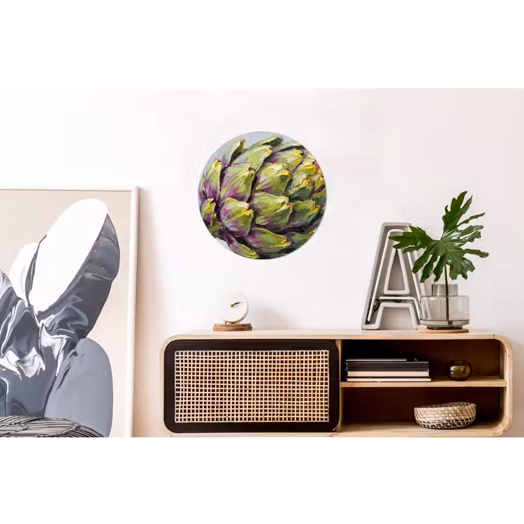 Wall circle - Aluminum - Food - Artichoke - Modern - Eten - Artisjok - Modern Wandcirkel aluminium klein