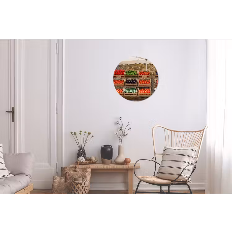 Wall circle - Aluminum - Food - Market - Fresh - Eten - Markt - Vers Wandcirkel aluminium klein