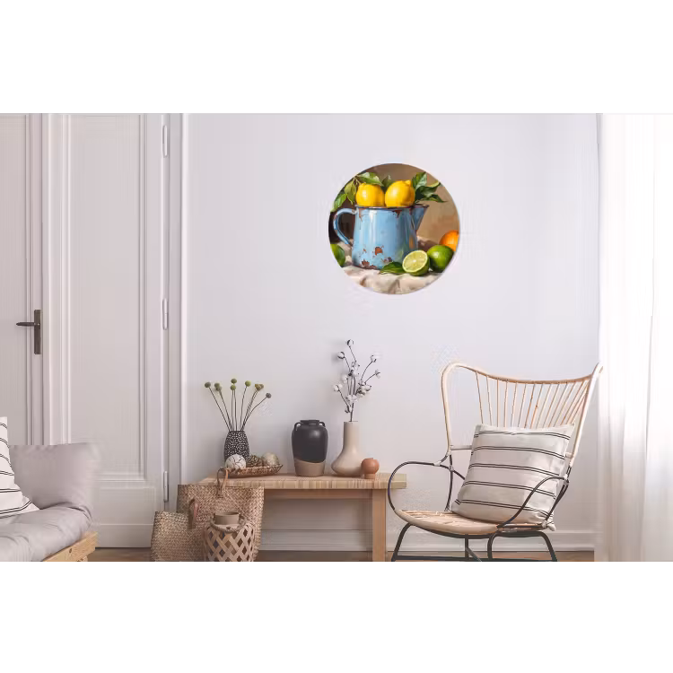 Wall circle - Aluminum - Food - Still Life - Classical - Eten - Stilleven - Klassiek Wandcirkel aluminium klein