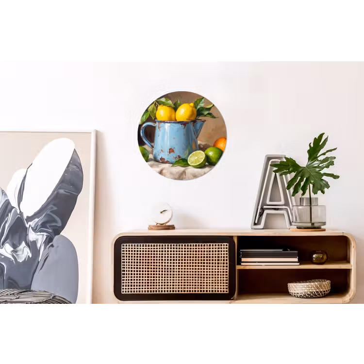 Wall circle - Aluminum - Food - Still Life - Classical - Eten - Stilleven - Klassiek Wandcirkel aluminium klein