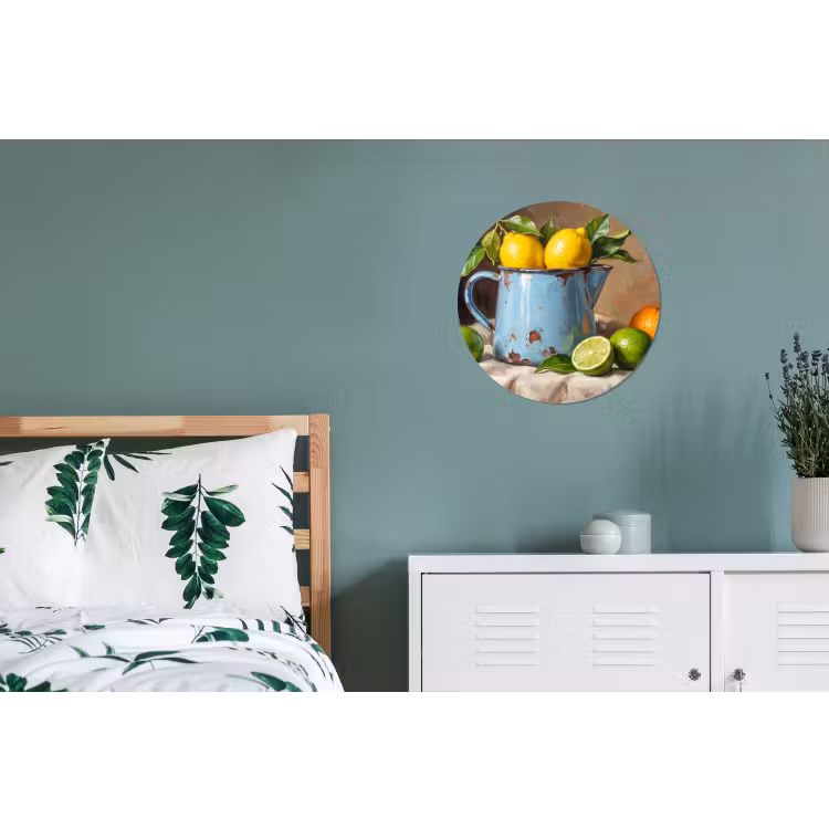 Wall circle - Aluminum - Food - Still Life - Classical - Eten - Stilleven - Klassiek Wandcirkel aluminium klein