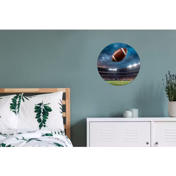 Football - Bal - Stadion - Sport Wandcirkel aluminium klein -slaapkamer
