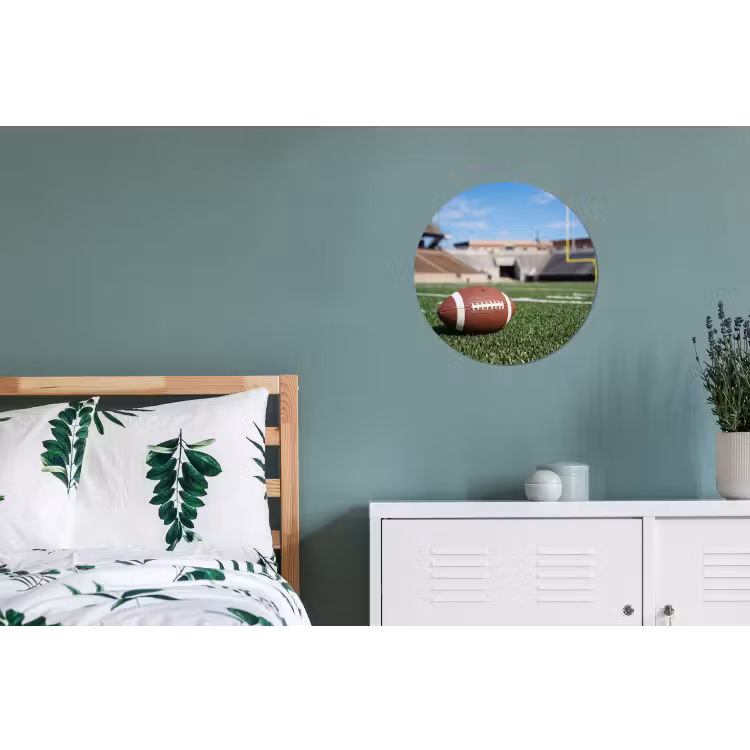 Football - Veld - Stadion - Sport Wandcirkel aluminium klein -slaapkamer