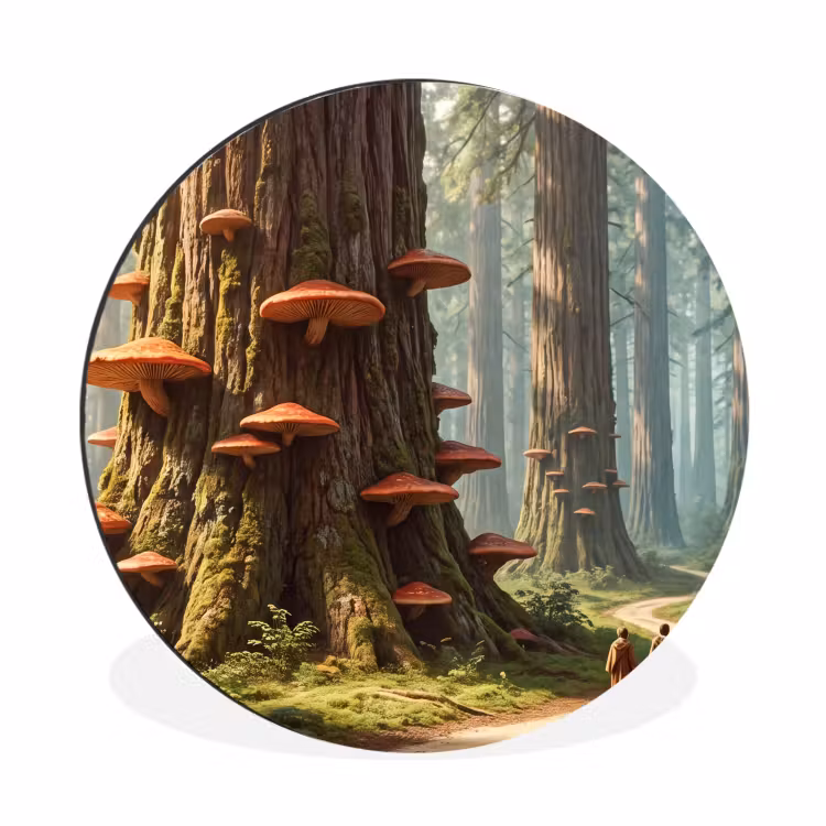 Wall circle - Aluminum - Forest - Trees - Nature - Bos - Bomen - Natuur Wandcirkel aluminium klein