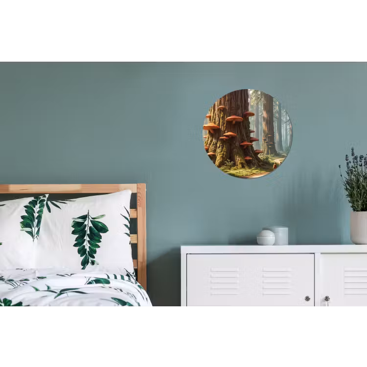 Wall circle - Aluminum - Forest - Trees - Nature - Bos - Bomen - Natuur Wandcirkel aluminium klein