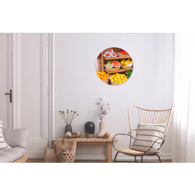 Wall circle - Aluminum - Fruit - Market - Fresh - Fruit - Markt - Vers Wandcirkel aluminium klein