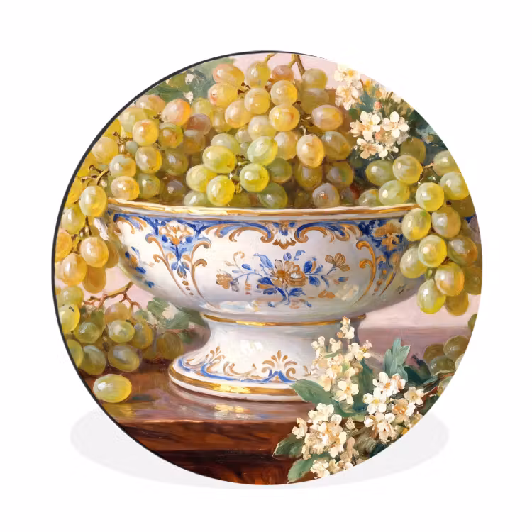 Wall circle - Aluminum - Fruit - Still Life - Classical - Fruit - Stilleven - Klassiek Wandcirkel aluminium klein