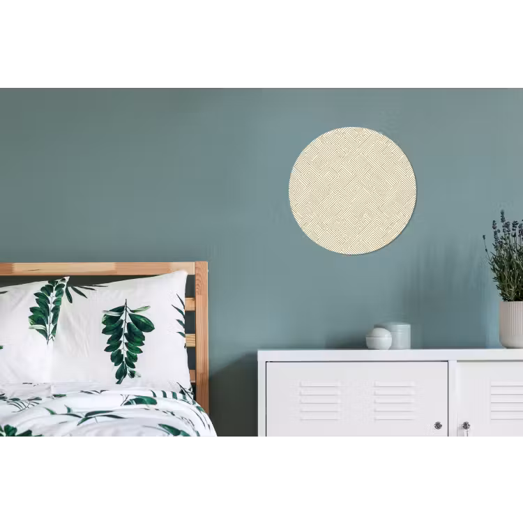 Geometrisch - Lijnen - Groen Wandcirkel aluminium klein 190 -slaapkamer