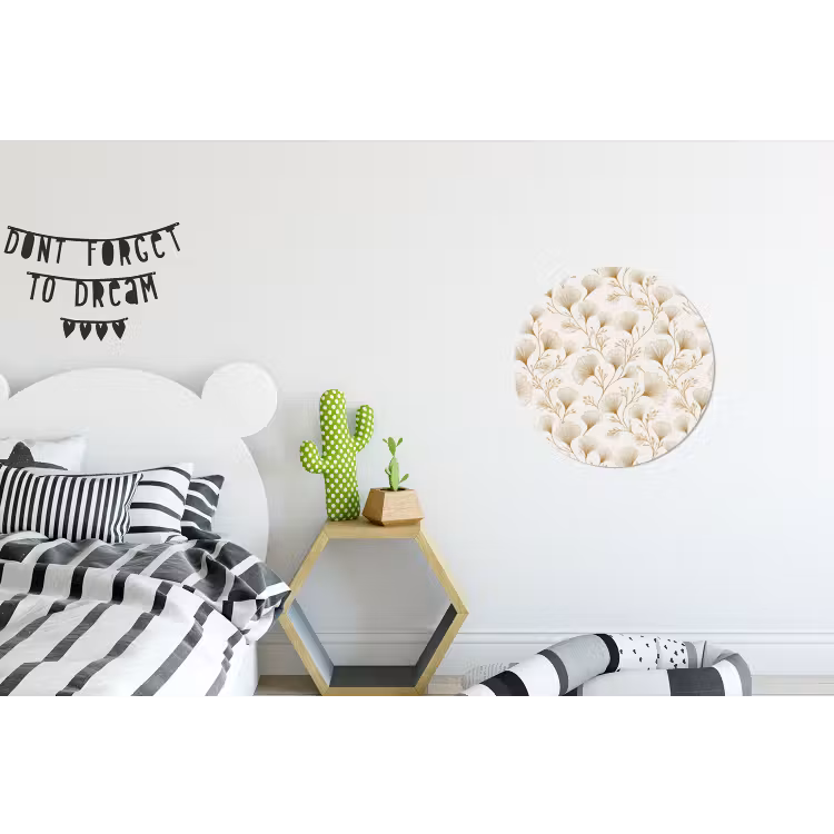 Ginkgo - Takken - Goud Wandcirkel aluminium klein 190 -kinderkamer