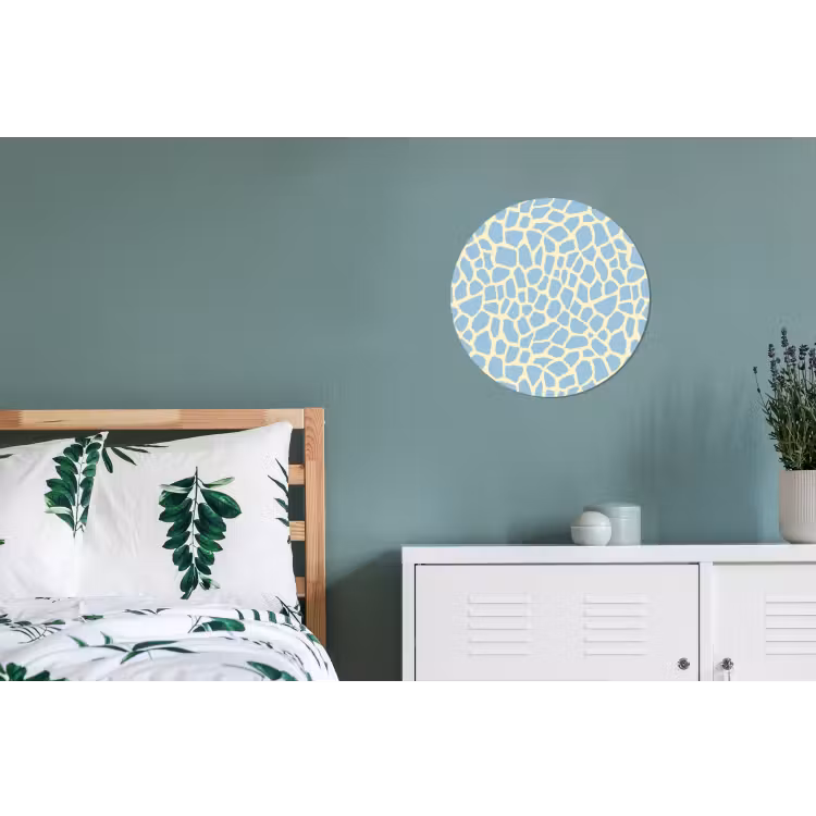 Giraf - Modern - Blauw Wandcirkel aluminium klein 190 -slaapkamer