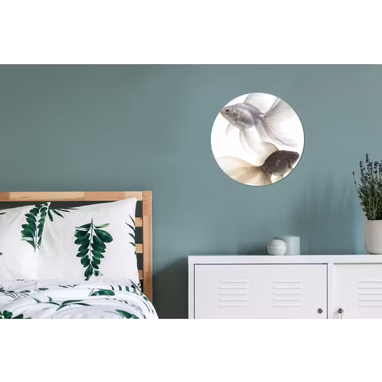 Goudvissen - Modern - Wit Wandcirkel aluminium klein -slaapkamer