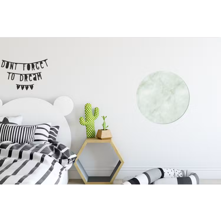 Groen - Marmer - Vloeiende aders Wandcirkel aluminium klein 190 -kinderkamer