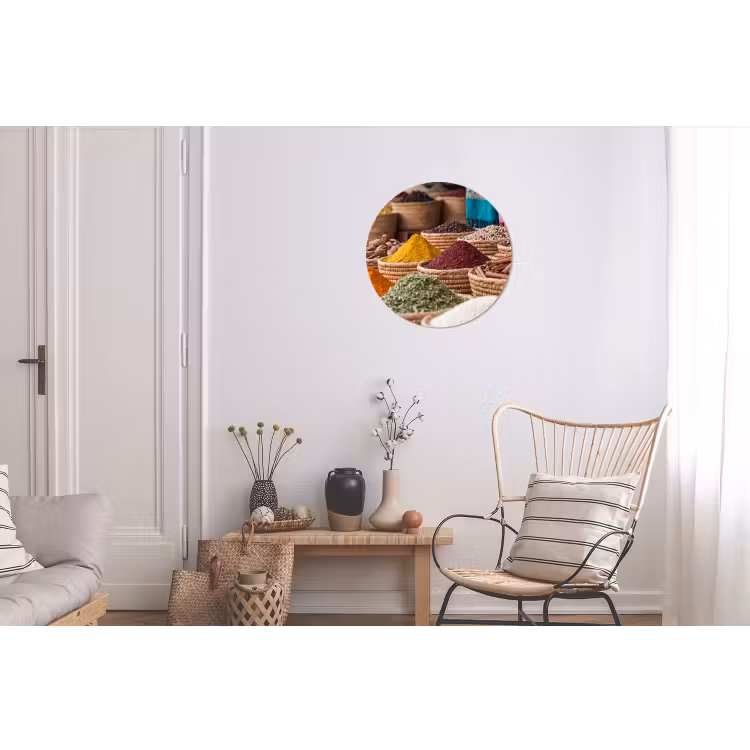 Wall circle - Aluminum - Herbs - Baskets - Oriental - Kruiden - Manden - Oosters Wandcirkel aluminium klein