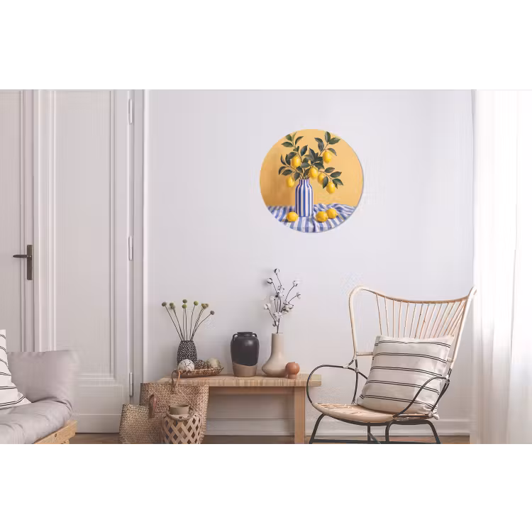 Wall circle - Aluminum - Lemon - Still Life - Modern - Citroen - Stilleven - Modern Wandcirkel aluminium klein
