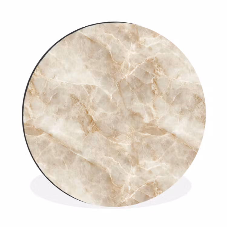 Lichtbeige - Onyx - Subtiel Wandcirkel aluminium klein 190 -3d
