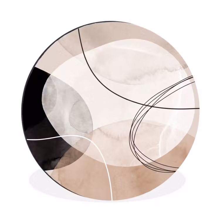 Wall circle - Aluminum - Lines - Wavy - Art - Lijnen - Golvend - Kunst Wandcirkel aluminium klein