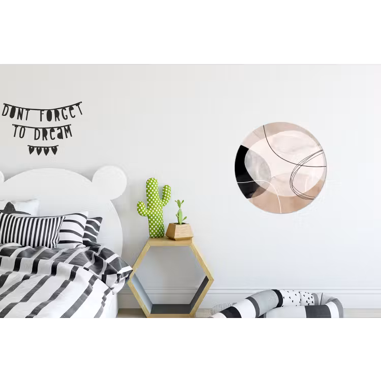 Wall circle - Aluminum - Lines - Wavy - Art - Lijnen - Golvend - Kunst Wandcirkel aluminium klein