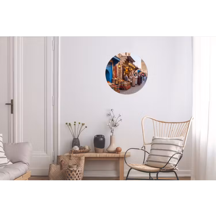 Wall circle - Aluminum - Market - Oriental - Colorful - Markt - Oosters - Kleurrijk Wandcirkel aluminium klein