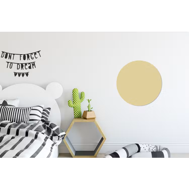Mellow - Touch - Geel Wandcirkel aluminium klein 190 -kinderkamer