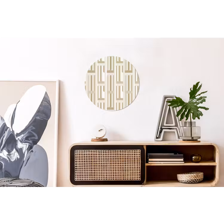Modern - Geometrisch - Beige Wandcirkel aluminium klein 190 -kantoor