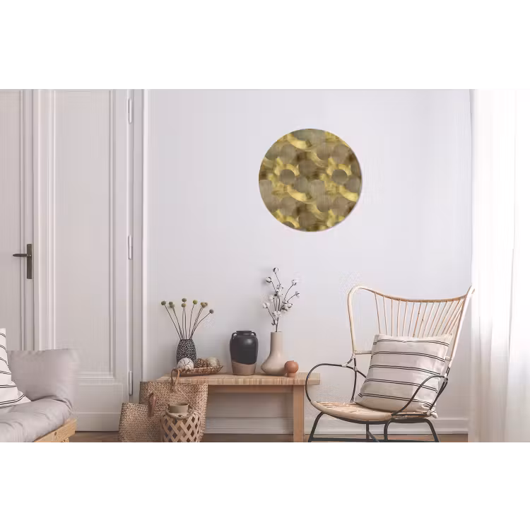 Modern - Geometrisch - Goud Wandcirkel aluminium klein 190 -woonkamer
