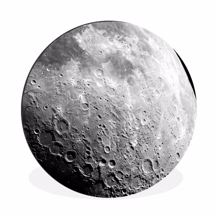 Wall circle - Aluminum - Moon - Craters - Space - Maan - Kraters - Ruimte Wandcirkel aluminium klein