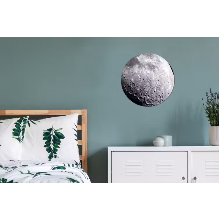 Wall circle - Aluminum - Moon - Craters - Space - Maan - Kraters - Ruimte Wandcirkel aluminium klein