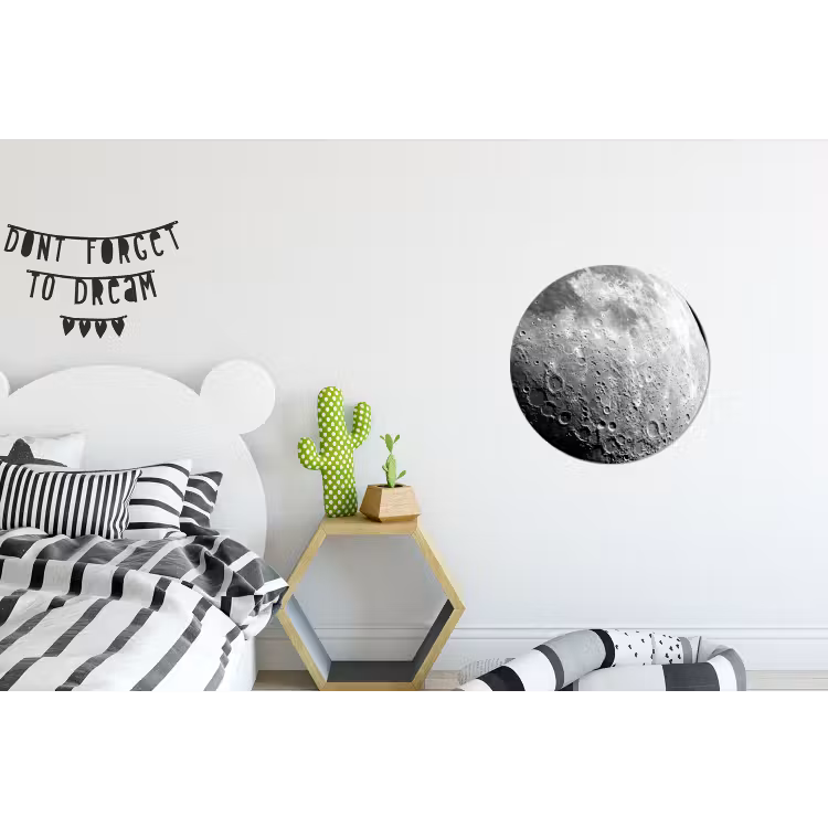 Wall circle - Aluminum - Moon - Craters - Space - Maan - Kraters - Ruimte Wandcirkel aluminium klein
