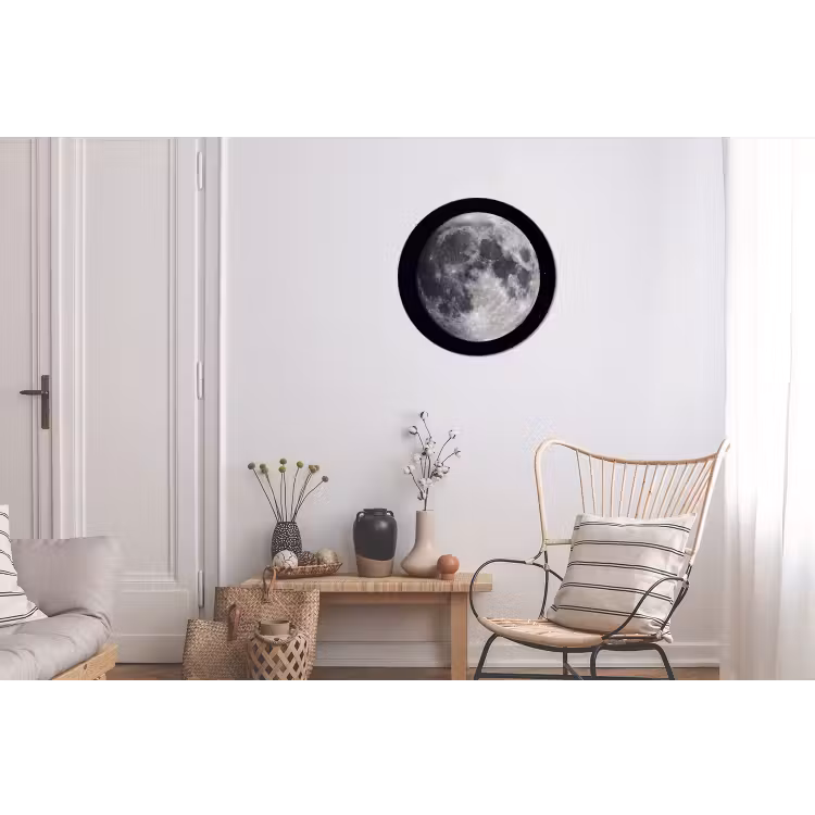 Wall circle - Aluminum - Moon - Stars - Space - Maan - Sterren - Ruimte Wandcirkel aluminium klein