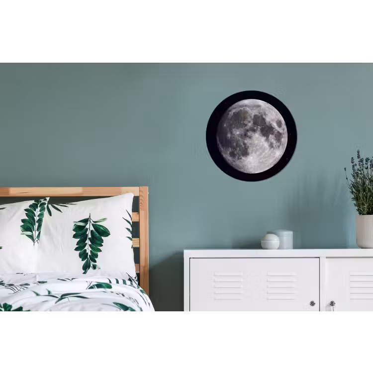 Wall circle - Aluminum - Moon - Stars - Space - Maan - Sterren - Ruimte Wandcirkel aluminium klein