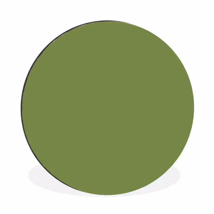 Moss - Green - Groen Wandcirkel aluminium klein 190 -3d