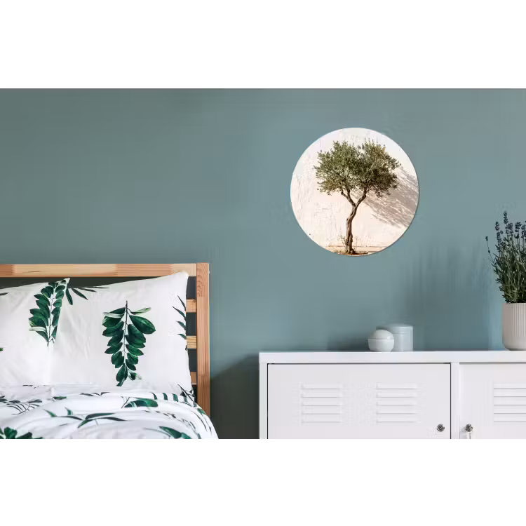 Wall circle - Aluminum - Olive Tree - Wall - White - Olijfboom - muur - wit Wandcirkel aluminium klein