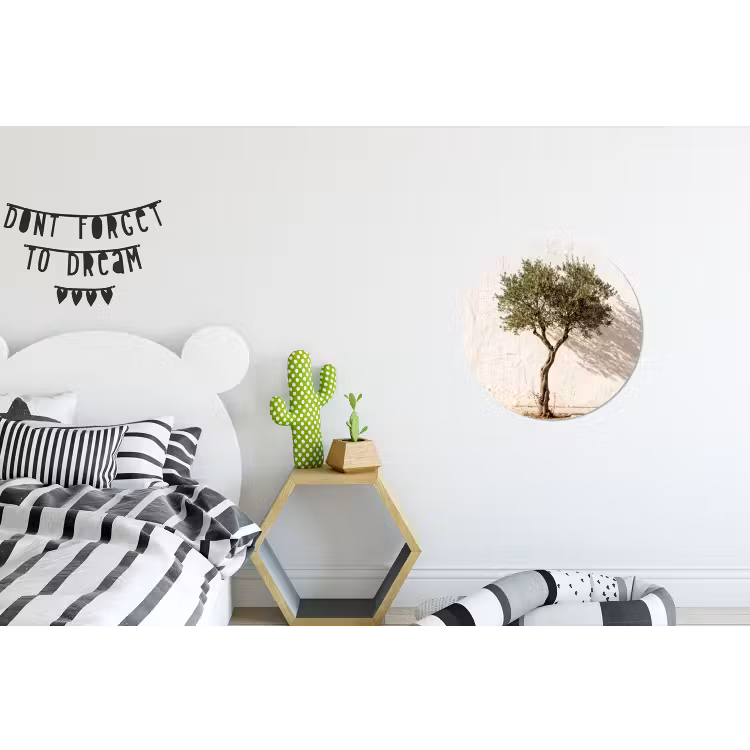 Wall circle - Aluminum - Olive Tree - Wall - White - Olijfboom - muur - wit Wandcirkel aluminium klein