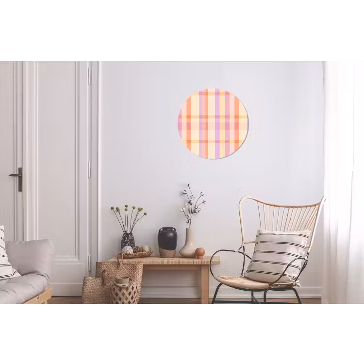 Pastel - uitpatroon - Geometrisch Wandcirkel aluminium klein 190 -woonkamer
