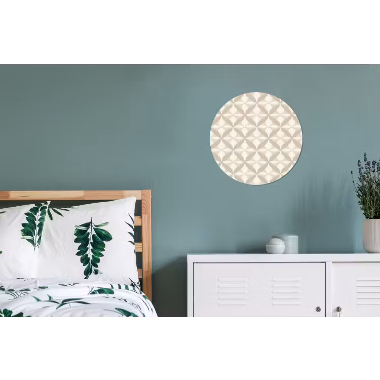 Patroon - Klassiek - Beige Wandcirkel aluminium klein 190 -slaapkamer