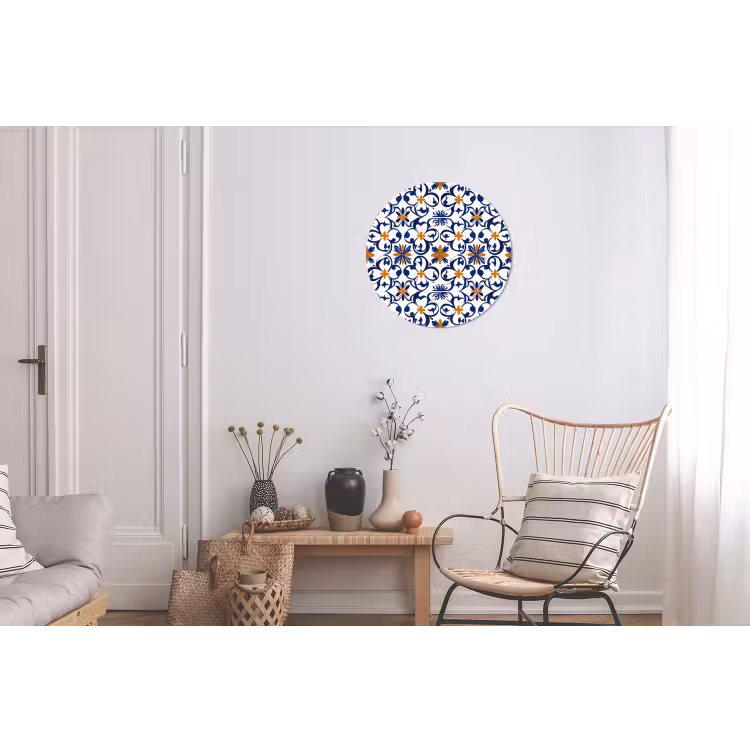 Patroon - Modern - Kleurrijk Wandcirkel aluminium klein 190 -woonkamer