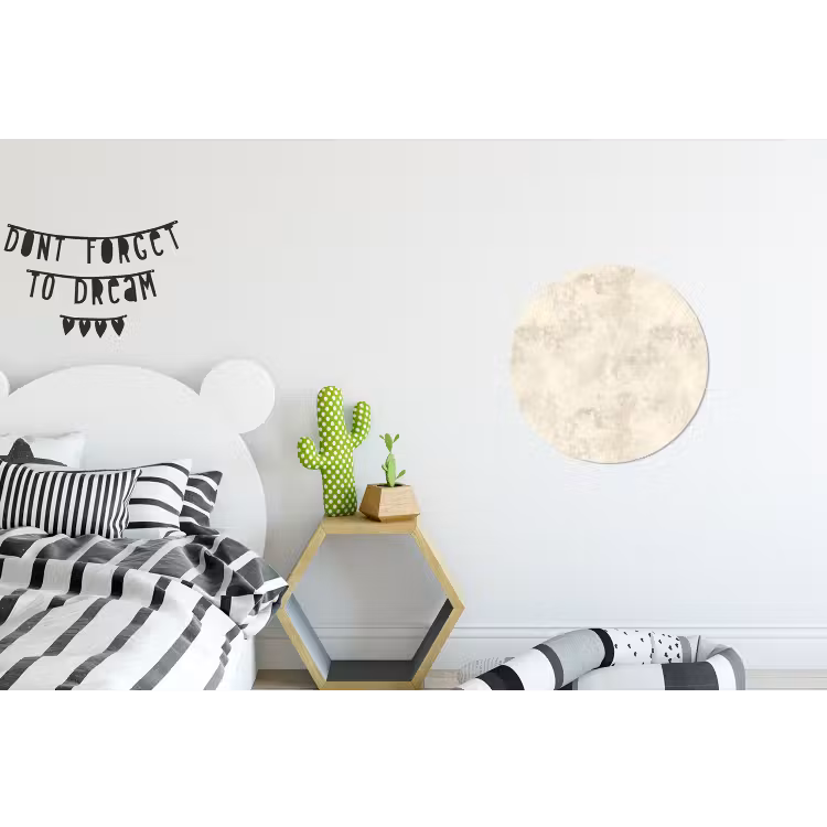 Patroon - Organisch - Beige Wandcirkel aluminium klein 190 -kinderkamer
