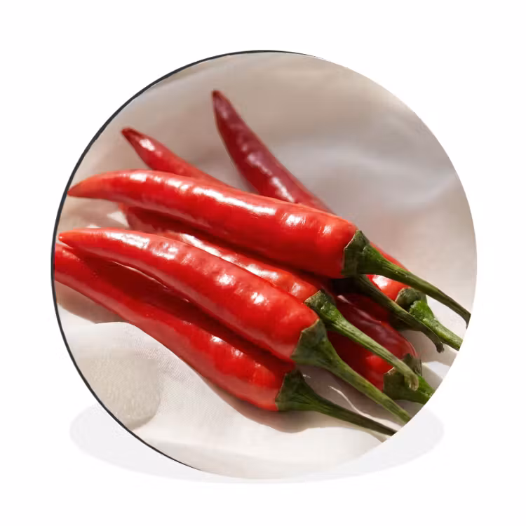 Wall circle - Aluminum - Pepper - Red - Food - Peper - Rood - Eten Wandcirkel aluminium klein
