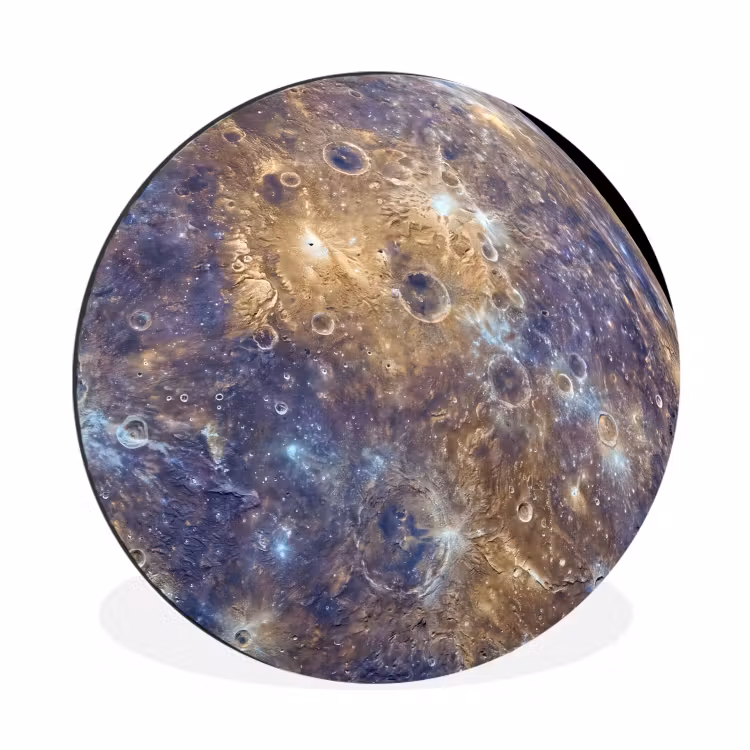 Wall circle - Aluminum - Planet - Craters - Space - Planeet - Kraters - Ruimte Wandcirkel aluminium klein
