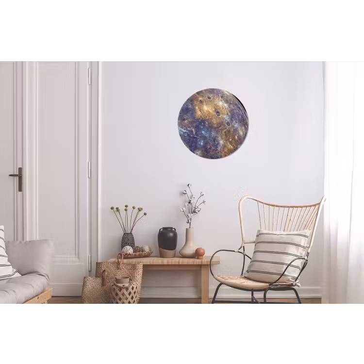 Wall circle - Aluminum - Planet - Craters - Space - Planeet - Kraters - Ruimte Wandcirkel aluminium klein