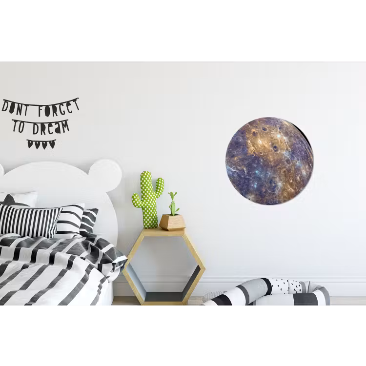 Wall circle - Aluminum - Planet - Craters - Space - Planeet - Kraters - Ruimte Wandcirkel aluminium klein