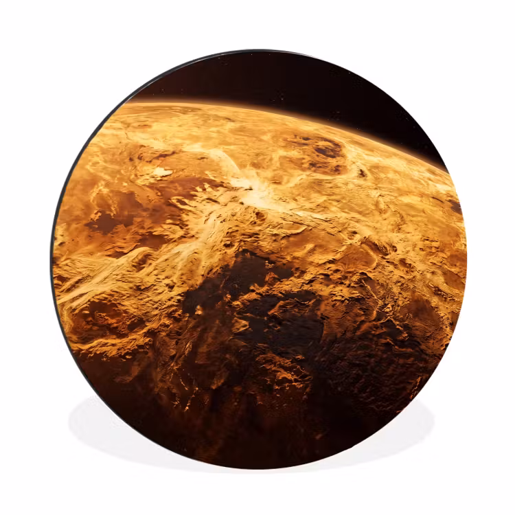 Wall circle - Aluminum - Planet - Space - Orange - Planeet - Ruimte - Oranje Wandcirkel aluminium klein