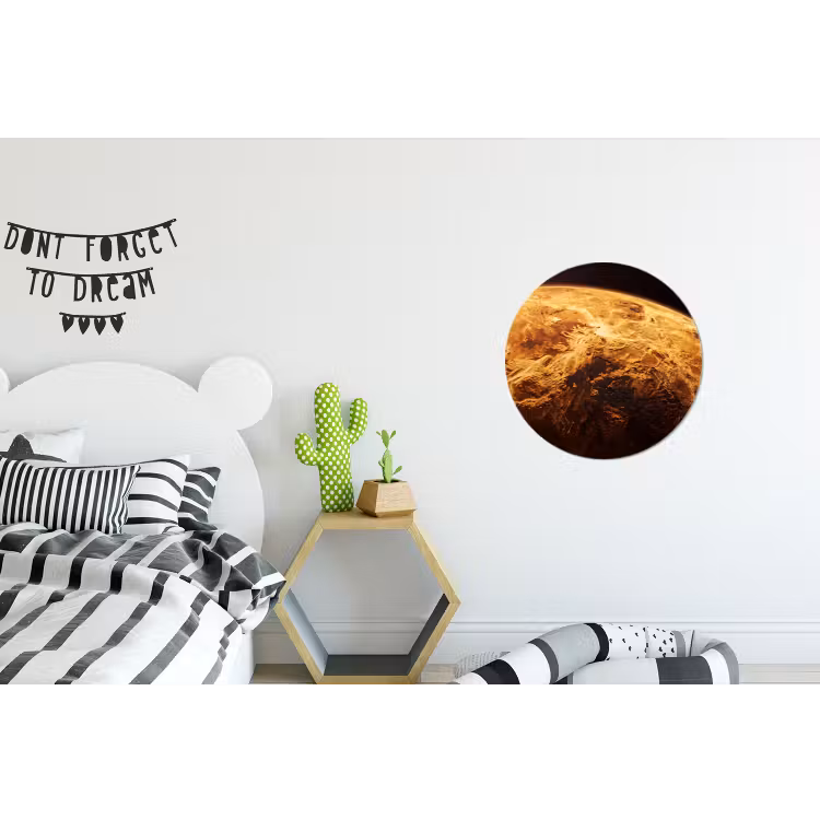 Wall circle - Aluminum - Planet - Space - Orange - Planeet - Ruimte - Oranje Wandcirkel aluminium klein