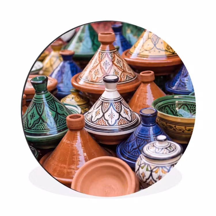 Wall circle - Aluminum - Pottery - Colorful - Pattern - Aardewerk - Kleurrijk - Patroon Wandcirkel aluminium klein