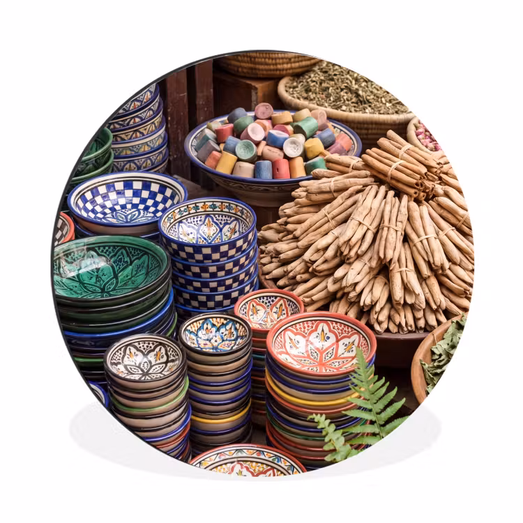 Wall circle - Aluminum - Pottery - Oriental - Colorful - Aardewerk - Oosters - Kleurrijk Wandcirkel aluminium klein