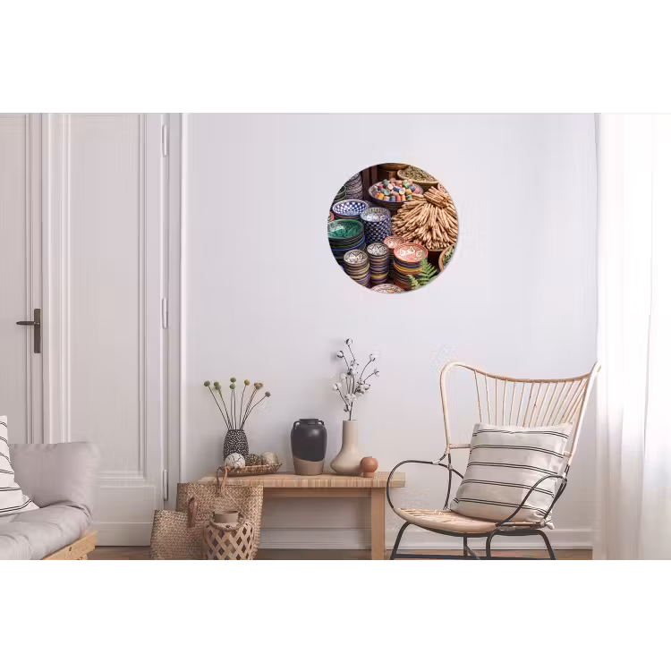 Wall circle - Aluminum - Pottery - Oriental - Colorful - Aardewerk - Oosters - Kleurrijk Wandcirkel aluminium klein