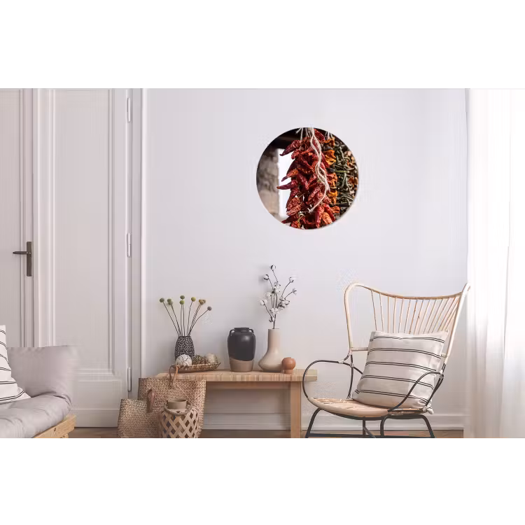 Wall circle - Aluminum - Red Peppers - Food - Rode pepers - Eten Wandcirkel aluminium klein