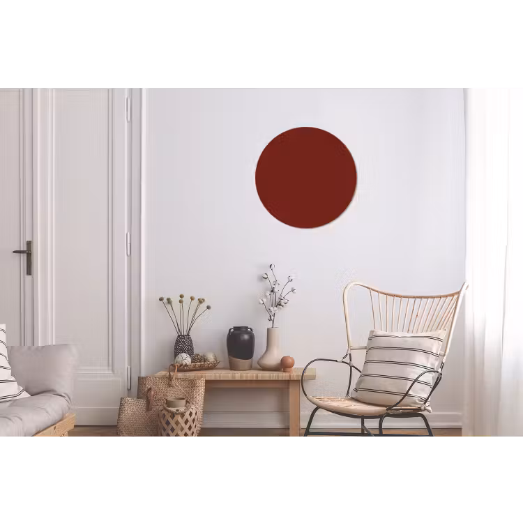 Rustic - Terracotta - Rood Wandcirkel aluminium klein 190 -woonkamer