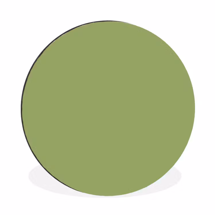 Sage - Green - Groen Wandcirkel aluminium klein 190 -3d