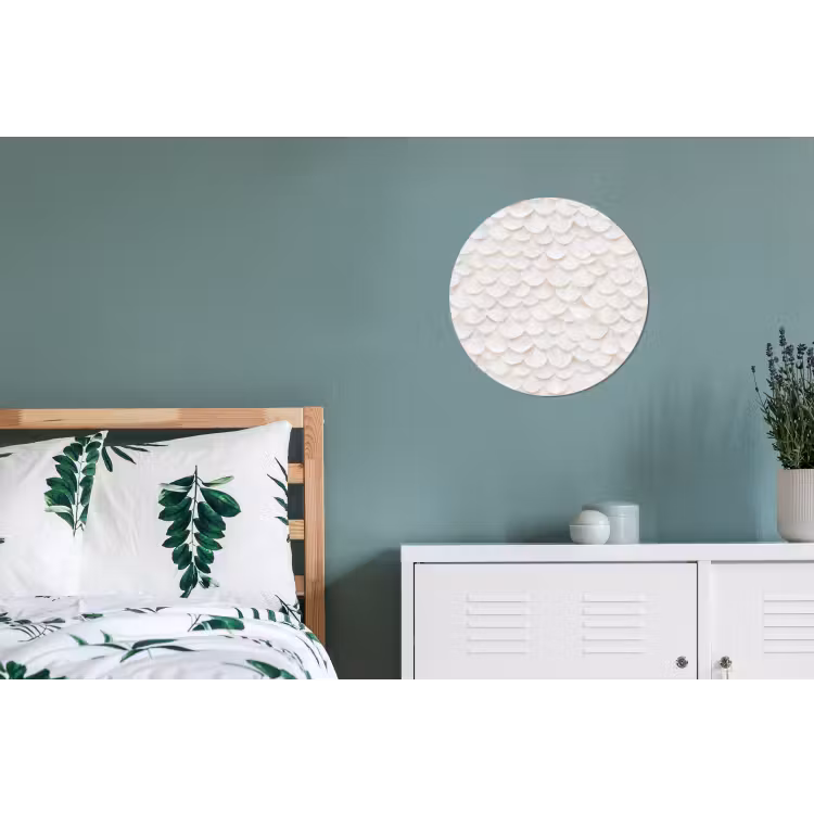 Schubben - Wit - Elegant Wandcirkel aluminium klein 190 -slaapkamer